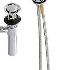 Talis E Modern 1-Handle 5-Inch Tall Bathroom Sink Faucet Chrome With EcoRight Flow 1.2 GPM Single Lever, hoses included