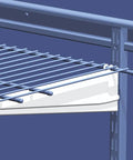 Locking Shelf Bracket For 16 Inch Deep Wire Shelving That Fits ShelfTrack And Adjustable Closet Systems White 1 Pack Easy Install