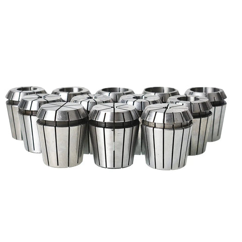 ER40 Spring Collet Set 1/8 To 1-1/8 Inch Carbon Steel CNC Workholding Kit, 12-pack collets displayed