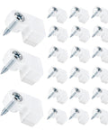 Real Deal 25 Pack Glass Retainer Clips With Screws For Cabinets Windows Doors And Mirrors Universal Clear Transparent Panel Hardware All Weather Zero Drama Install featuring clear plastic clips with screws.