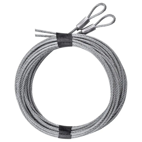 Coiled cables from Garage Door Cable And Pulley Replacement Kit For Torsion And Extension Spring Doors Includes Four Galvanized Cables In Pairs