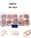 Sweet Heavy Duty Flat Copper Washers Gaskets Bolt Nut Assortment Kit For Hot Rods Cars Trucks 150 Pieces Sizes M5 To M22 in organizer