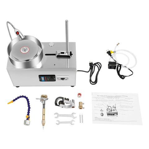 Heavy Duty Gemstone Processing Angle Machine 180W Faceting Polishing Grinder With Adjustable 0 To 3000 RPM