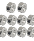 Set Screw Shaft Collars 10 Pack Aluminum Silver For 5mm Bore Precision Fit Hardware Kit For Diy And Home Repairs Using Rods Struts Drive Shafts Compact Build Low Profile Setup Cool Plus Easy Install With Hex Key Compatible Super Sweet Deal, 10 silver aluminum collars