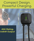 Hardwired Level 2 EV Charger 48 Amp Indoor Outdoor Car Charging Station With 18 Foot Cable Black Ready To Plug And Go For All EVs SAE J1772 Electric Vehicle Now