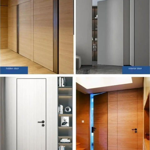 Heavy Duty 3D Adjustable Concealed Door Hinges Delivering A Smooth Ride For Invisible Cabinet Setup Crafted From Solid 304 Stainless Steel, shown in hidden and interior door styles.