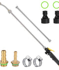 Pro Grade 44 Inch Sprayer Wand With Stainless Steel Build And Adjustable Reach Three Settings 12.5 28.4 43.7 Inches built-in accessories