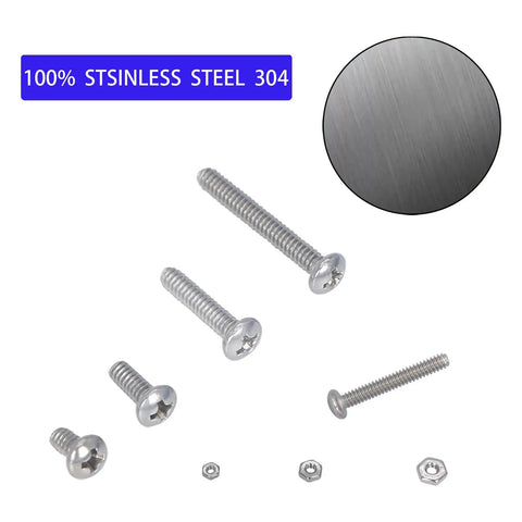 Top Shelf 390 Piece Machine Screw Assortment Kit Featuring Phillips Pan Head Bolts And Sturdy Hex Nuts, 304 stainless steel screws.