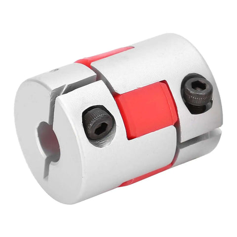 Top Notch Kuuleyn 3Pcs Helical Beam Shaft Coupling Set Made From Hardened Aluminum Alloy For Motor And Ball Screw Kits With Secure Tightening Fit And Super Durable Performance That Slams It Together. Compact aluminum shaft coupling with red insert and set screws