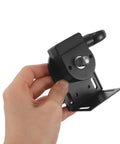 Cabilock Universal Bungee Kit Replacement Parts For Porch And Garage Roller Blinds Featuring Durable Plastic Metal Brackets Plus Safety Cord Locks And Knot Tie Holders For Outdoor Living Room Shade Control black metal bracket in hand