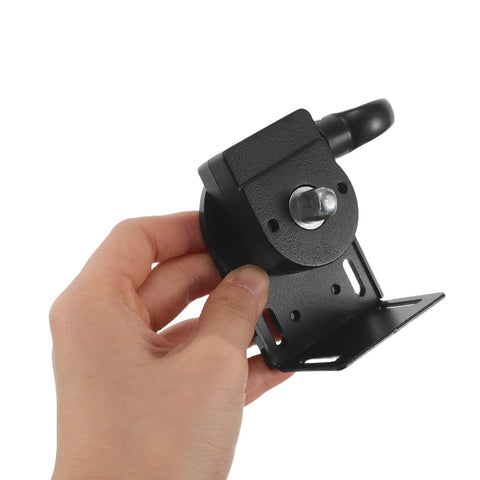 Heavy Duty Bungee Cord Kit For Roller Blinds With Secure Ball Lock End Caps And Mounting Brackets black bracket with end cap in hand