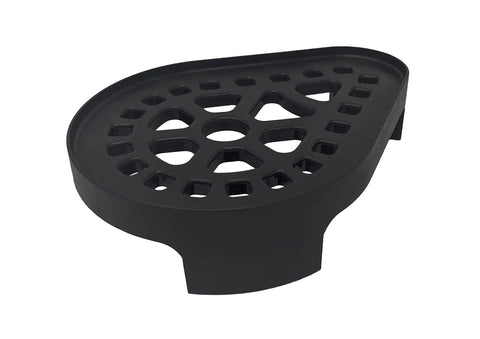 Heavy Duty Sump Pump Stand That Stops Sediment Buildup And Clogs, black corrosion-resistant platform with openwork design
