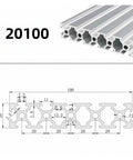 Badass 20100 Aluminum Extrusion With Hella Clean Cable Routing Slot For CNC And 3D Printer Rigs T Slot Wire Channel Profile dimensions and structure.