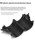 Gear Up For Smooth Sailing With This Boat Cable Management ABS Conduit Combo Pack Marine Wire Protection Sleeve Anti Abrasion Corrugated Tubing. Black ABS plastic wire protection sleeve for organized wiring on boats.