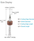 PCB Drill Bits Set Zero Point Five Millimeter Cutting Edge Tungsten Carbide One Eighth Inch Shank, size dimensions shown