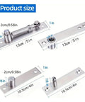 1 Set Premium Heavy Duty Stainless Steel Hidden Pivot Hinges Featuring Advanced Soft Close Hydraulic Dampers For Silent Self Closing Cabinet Doors Smooth As Butter And Zero Slap Guarantee size diagram with measurements.