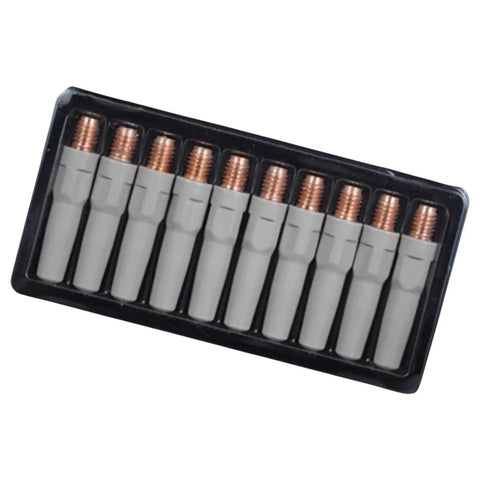 10Pcs Welding Torch Tips Set Pro Grade Copper Tips 0.8/1.0/1.2mm M6x40mm High Conductivity Nozzles in tray