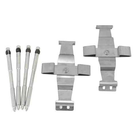 Premium Front Disc Brake Caliper Hardware Kit With Anti Rattle Clips And Pins For Perfect Fit On BMW 4 Series F32, F33, M4 And F82 Models 2013 To 2020, Delivers Smooth Stopping Power And Eliminates Squeaky Noises Right Away. stainless steel clips and pins set