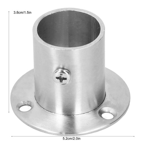 Heavy Duty Flange Pipe Base Kit 19mm For Wardrobe Closet Cupboard And Desk Installations, 10 Pack With Screws, no-fuss install display