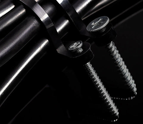 Black 5.9 Inch Nylon Zip Ties With Screw Holes Kit, 100 Pack Zip Ties And 100 M4 X 12 Stainless Steel Screws For Daily Fastening