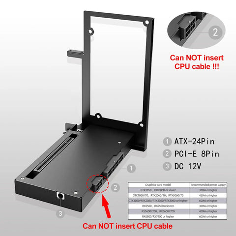 Next Level Thunderbolt 3 And 4 Egpu Dock For Laptops And Mini Pcs showing detailed connections and setup for GPU installation.