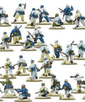 Winter Fallschirmjaeger Bolt Action Platoon Miniatures Pack Paintable 28mm WW2 German Paratroopers For Tabletop Gaming figures