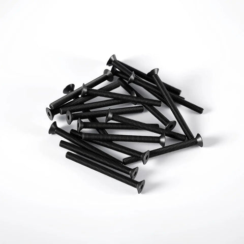 M4x6mm Flat Head Hex Socket Cap Screws 50 Pieces, Heavy Duty Countersunk Bolts, 10.9 Grade Alloy Steel Black Oxide Finish pile
