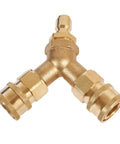 Brass Three Eighth Inch Quick Connect Tee Splitter Coupler For Pressure Washer Converts One Outlet Into Dual Hoses