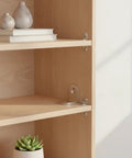 Stainless Steel Right Angle Corner Bracket For Bed Frames And Cabinets, Furniture Joint Stabilizer on wooden shelf