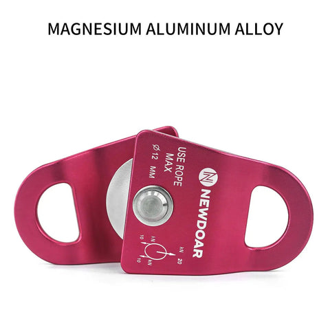 Ultra Portable Micro Single Pulley For Rigging And Climbing Rescue, Maximum Load Twenty Kilonewtons Four Thousand Five Hundred Pounds