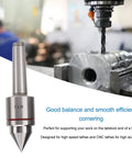 Heavy-duty live tailstock center MT3 for wood and metal lathe; 60-degree tip, steel body