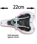 Cute Rabbit Design Kids Bike Seat With Foam Padding For 12 To 20 Inches Bicycles Fits 22mm Post With Mount underside view