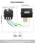 Heavy Duty 12V Wireless Winch Kit With 250A Solenoid Relay Contactor wiring diagram for trucks, ATVs, SUVs, and 4x4 recovery