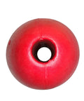Red round PVC foam outrigger stabilizer buoy with center hole, durable buoyancy aid for stable rigging on canoes and boats