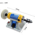 Slick 320W Desktop Bench Lathe And Polishing Machine With 10000 RPM Badass Motor Rock Solid For Diy Woodworking Jade Jewelry Cutting And Grinding Setup, compact design with polishing wheel and adjustable speed.