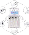 Six In One Hydrogen Oxygen Facial Device For Salon And Home Use With Interchangeable Heads Deep Pore Cleansing Hydration Skin Rejuvenation Anti Aging Pro Grade Spa Quality Tool Game Changing At Home with accessory options