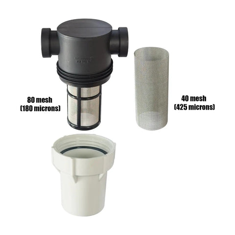 Three Quarter Inch Water Pump Filter With 40 Mesh And 80 Mesh Stainless Steel Screens No Fuss Heavy Duty Rust Proof Sediment Filter