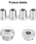 4 Pack Rear Derailleur Hanger Bolts Aluminum Alloy 13.8mm Length M10xP1.0 Thread close-up details