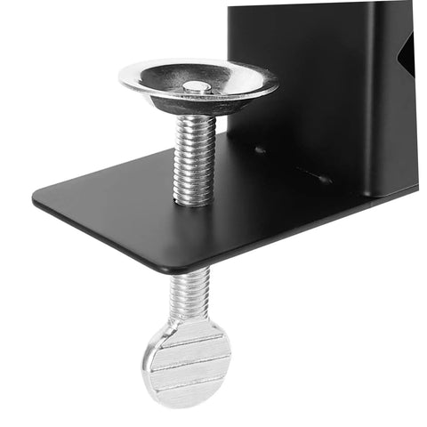 Outdoor Torch Holder Clamp For Deck And Garden String Light Poles Tiki Torch Mount No Fuss Install Bracket, side view