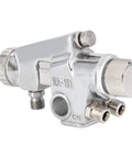 Top Shelf Pneumatic Paint Sprayer For Flawless Cabinet And Home DIY Jobs Slick Zinc Alloy Design adjustable spray head close-up view.