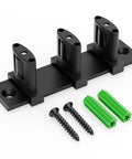 Three Roller Adjustable Floor Guide For Siding Closet Doors And Bypass Sliding Doors Aluminum Construction Durable Bottom Guide For Smooth Glide Easy Install And Door Protection Black Finish