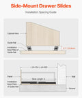 Installation guide for Undermount Heavy Duty Drawer Slides Full Extension Ball Bearing 260 Lb Load Capacity 16 24 32 40 Inch