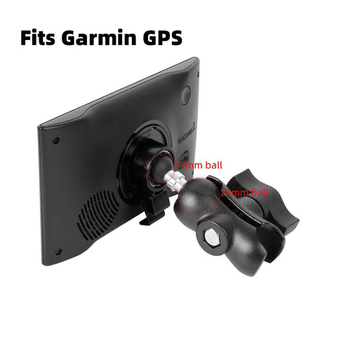 Heavy-Duty 1-Inch To 17mm Ball Adapter With 2.36-Inch Short Double Socket Arm For RAM B-Size Mounts Garmin GPS And 17mm Swivel Ball Phone Mounts Aluminum Alloy With Rubber-Coated Ball For Rock-Solid Stability, 17mm ball adapter on Garmin GPS