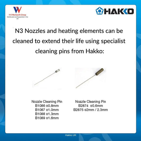 N3 Series 2.3mm Desoldering Nozzle For FM-2024 Desoldering Tool With Built In Heater cleaning pins