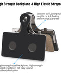 Four Pairs Bicycle Disc Brake Pads For Mountain Bike Riders with high strength backplane and elastic shrapnel detail
