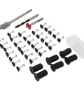 Totally Tidy Wall Install Kit With Heavy Duty Silicone Grommets And Snappy Clips For Fast Cable Routing And Super Neat Residential Wiring Setup In Classic Black wall wiring kit with drill bits, 6 silicone grommets and 30 black clips