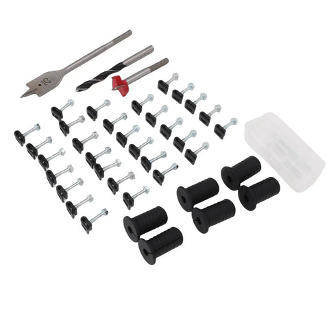 Totally Tidy Wall Install Kit With Heavy Duty Silicone Grommets And Snappy Clips For Fast Cable Routing And Super Neat Residential Wiring Setup In Classic Black wall wiring kit with drill bits, 6 silicone grommets and 30 black clips