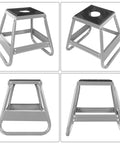 Heavy Duty Dirt Bike Stand Lift Up To 1000 Lbs Universal Detachable Motorcycle Stand For Maintenance Works With Kawasaki Honda Yamaha And More Silver Finish Stable Steel Construction For Safe Lifts