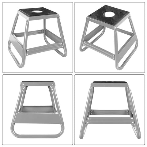 Heavy Duty Dirt Bike Stand Lift Up To 1000 Lbs Universal Detachable Motorcycle Stand For Maintenance Works With Kawasaki Honda Yamaha And More Silver Finish Stable Steel Construction For Safe Lifts