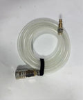 Silica Gel 1.5m Radiator Coolant Drain Hose For Volvo, Mack And Renault Trucks coiled on white background